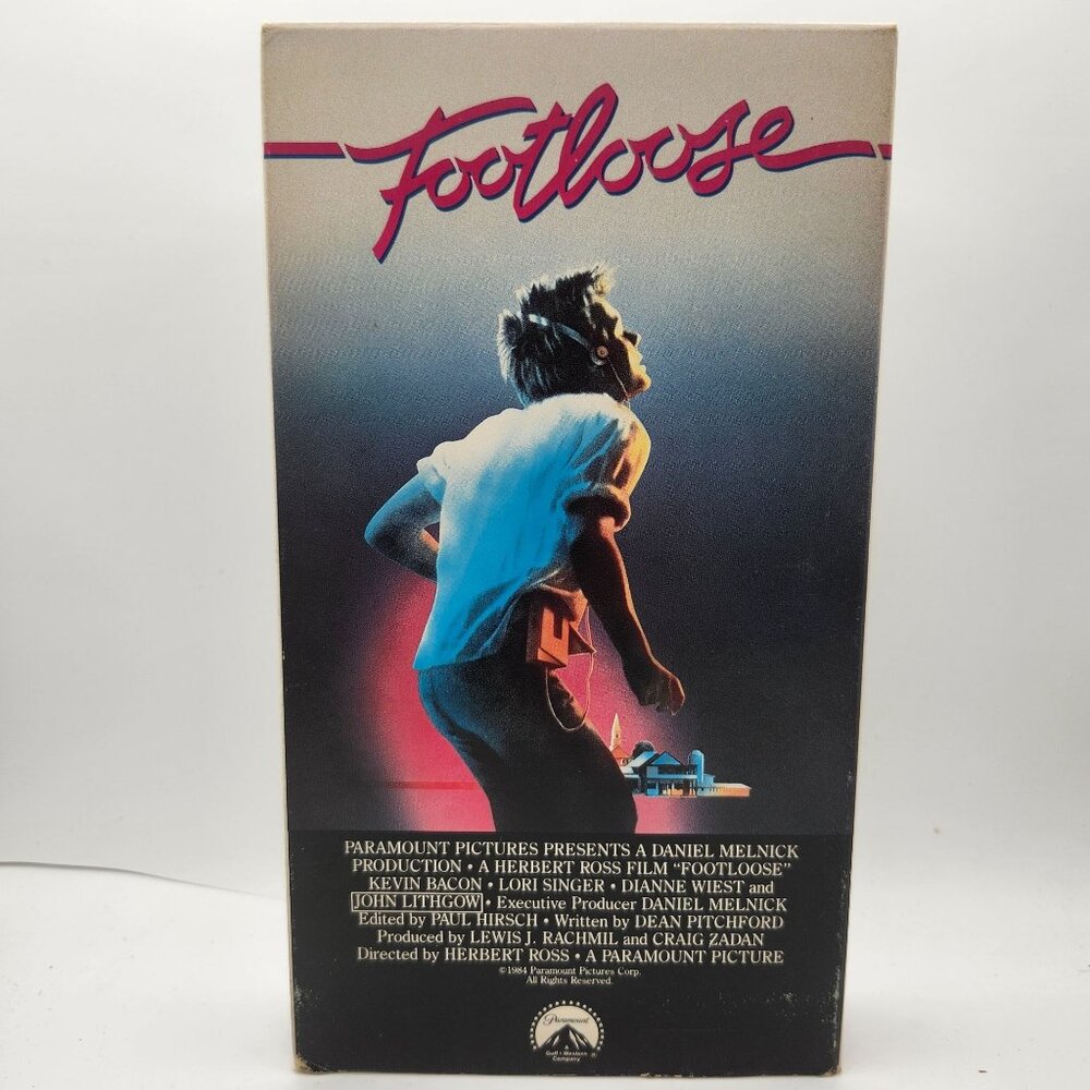 Footloose VHS 1989 Paramount Pictures 1984 Classic Film Kevin Bacon Lori Singer